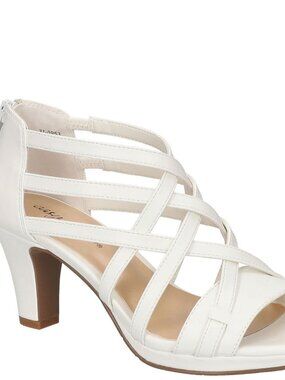 Sexy Strappy Platform Heels White Party Sandals Trendy Night Out Shoes